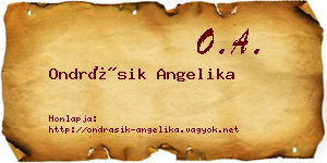 Ondrásik Angelika névjegykártya